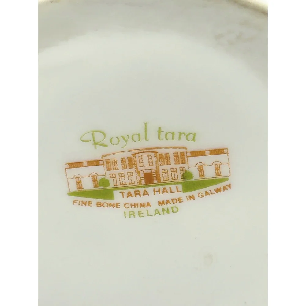 Royal Tara Ireland Fine Bone China Bud Vase Pink Rose Floral Gold Trim 7.5 Inch‎